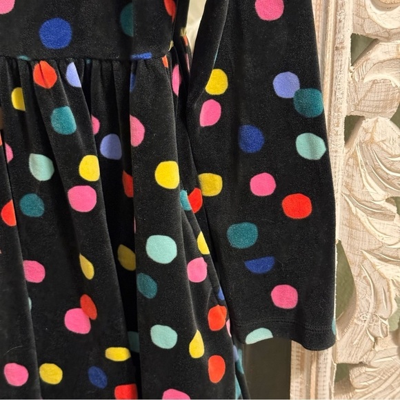 Girls Hanna Anderson Velvet Dot dress in size 12 - Picture 3 of 8